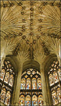 Fan vaulted roof of the presbytery - added after the fire of 1463